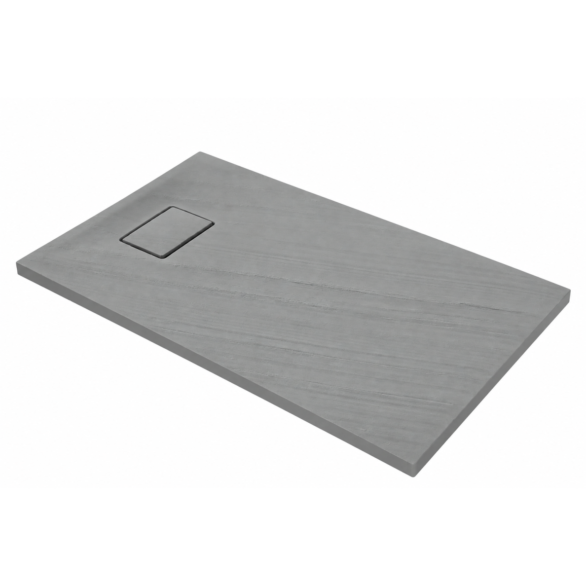 Akmens masės dušo padėklas RILIEVO 100x80 su sifonu, neslystantis matinis pilkas, BLU Akmens masės dušo padėklas RILIEVO 100x80 su sifonu, neslystantis matinis pilkas, BLU