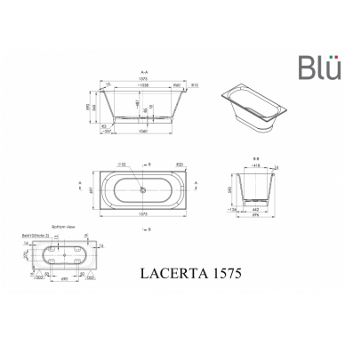 Ванна из каменной массы Blu LACERTA 1575 Evermite 1 Ванна из каменной массы Blu LACERTA 1575 Evermite 1