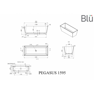 Ванна из каменной массы Blu PEGASUS Evermite 1 Ванна из каменной массы Blu PEGASUS Evermite 1