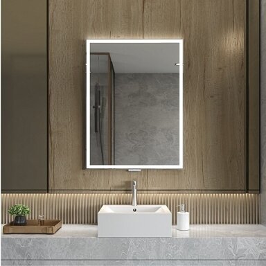 Выдвижное зеркало для ванной YOU 60x80, белое, Miior
