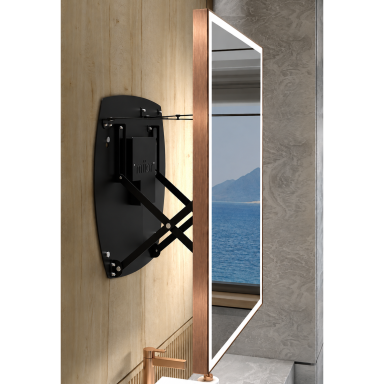 Atitraukiamas vonios kambario veidrodis YOU 60x80, šlifuotas varis, Miior
