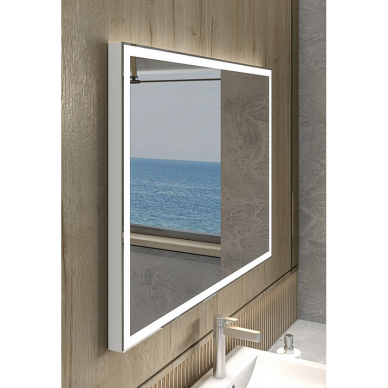 Atitraukiamas vonios kambario veidrodis YOU 80x60, baltas, Miior 3 Atitraukiamas vonios kambario veidrodis YOU 80x60, baltas, Miior 3