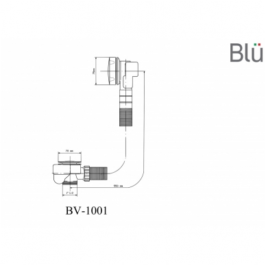 Автоматический сифон для ванны Blu 4