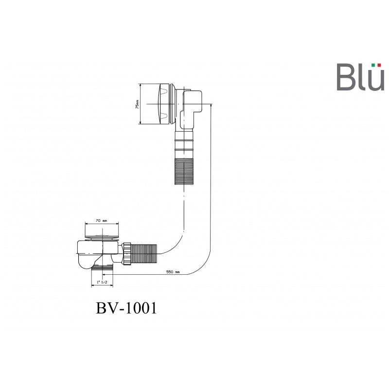 Автоматический сифон для ванны Blu 4