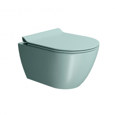 Bebriaunis WC PURA Compact Color 50x36 Swirlflush® Dualglaze® su Soft Close dangčiu, GSI (įvairių spalvų)