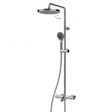 Dušo/vonios komplektas ELIOS 250 su termostatiniu maišytuvu, stacionaria galva 250 ir rankiniu dušu,  Bossini