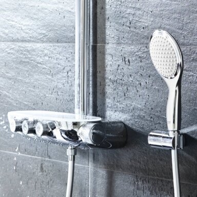 Dušo sistema su termostatu Rainshower SmartControl 360 Duo Grohe, su Power&Soul 115 dušiuku, chromas Dušo sistema su termostatu Rainshower SmartControl 360 Duo Grohe, su Power&Soul 115 dušiuku, chromas