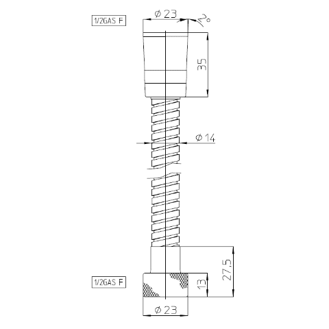 Душевой шланг Bossini A00048 Doppia Aggraffatura 1 Душевой шланг Bossini A00048 Doppia Aggraffatura 1