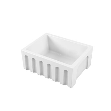 Matinė dvipusė keramikinė plautuvė FARMER SINK FLUTED 61 × 46, Galassia Matinė dvipusė keramikinė plautuvė FARMER SINK FLUTED 61 × 46, Galassia