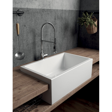 Dvipusė keramikinė virtuvinė plautuvė FARMER SINK FRAME 61 × 46, Galassia Dvipusė keramikinė virtuvinė plautuvė FARMER SINK FRAME 61 × 46, Galassia