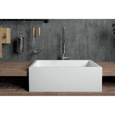 Dvipusė keramikinė virtuvinė plautuvė FARMER SINK FRAME 61 × 46, Galassia Dvipusė keramikinė virtuvinė plautuvė FARMER SINK FRAME 61 × 46, Galassia