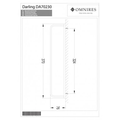 Rankšluosčių laikiklis DARLING, juodas, Omnires