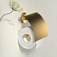 Laikiklis WC popieriui NEMOX su dangteliu, šlifuotas auksas, Geesa