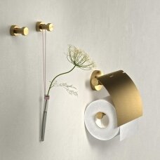 Laikiklis WC popieriui NEMOX su dangteliu, šlifuotas auksas, Geesa