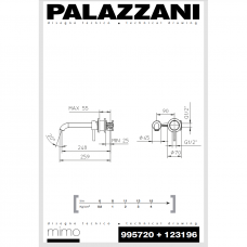 Смеситель для подвесной раковины DIGIT / MIMO Color, Palazzani