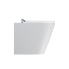 Matinis baltas pristatomas WC KUBE X 55x36 Swirlflush® Dualglaze® su Soft Close dangčiu, GSI