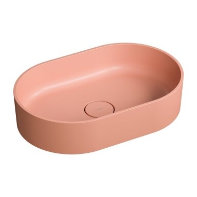 Pastatomas praustuvas 55x36 OVO M+ coral, Omnires Pastatomas praustuvas 55x36 OVO M+ coral, Omnires