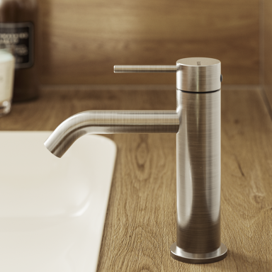 Nerūdijančio plieno maišytuvas praustuvui NOBU-R INOX, Bossini Nerūdijančio plieno maišytuvas praustuvui NOBU-R INOX, Bossini