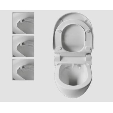 Unitazas Dream No rim su multifunkciniu elektroniniu dangčiu, pakabinamas, Galassia