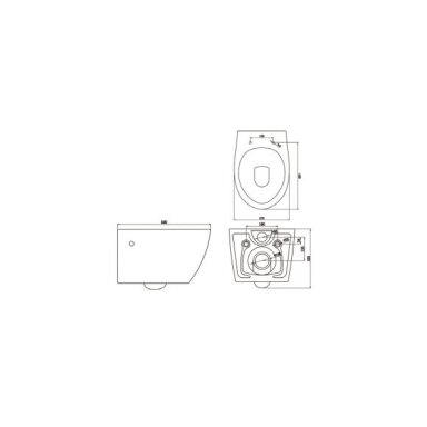 Unitazas ESTORIL rimless su Soft Close dangčiu, Bathco Unitazas ESTORIL rimless su Soft Close dangčiu, Bathco