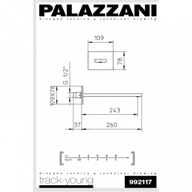 Удлиненный Излив для ванны TRACK / QADRA, Palazzani 1