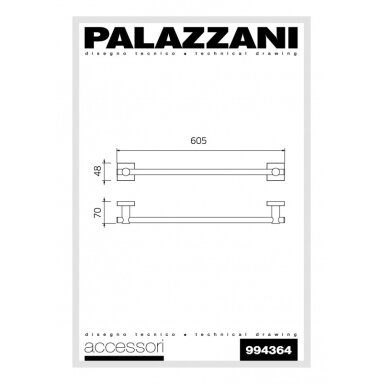 Держатель для полотенец Young Qadra, Palazzani Держатель для полотенец Young Qadra, Palazzani