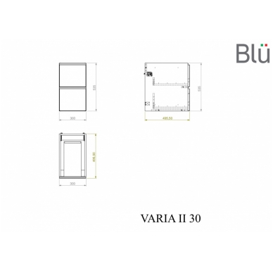 Подвесной шкаф с умывальником Blu VARIA II 10