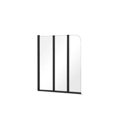 Стеклянная шторка для ванны Besco Prime III 120×140, черная матовая Стеклянная шторка для ванны Besco Prime III 120×140, черная матовая