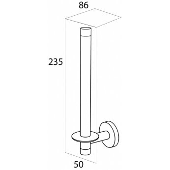 Держатель запасной туалетной бумаги BOSTON, черный матовый, Тигр 5