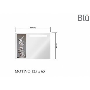 Veidrodis MOTIVO 1250 su LED apšvietimu, Blu