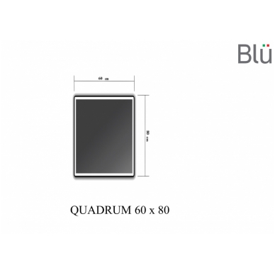 Veidrodis QUADRUM su LED apšvietimu, Blu 1