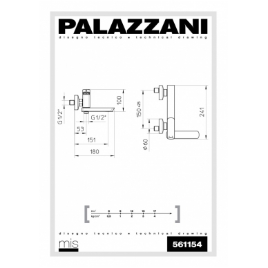 Смеситель для ванны и душа MIS Color, вкл. цвета, Palazzani 1 Смеситель для ванны и душа MIS Color, вкл. цвета, Palazzani 1