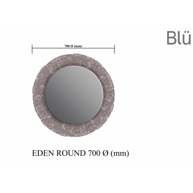 Veidrodis EDEN Round 700, BLU 2