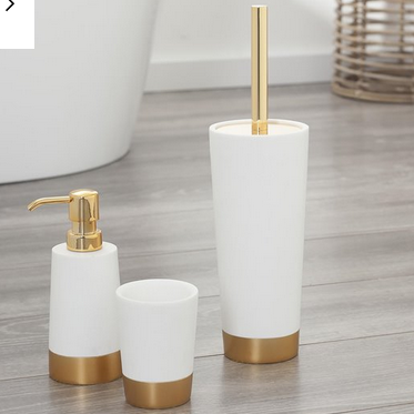 WC šepetys GLOSSY aukso/baltos spalvos, Sealskin 1
